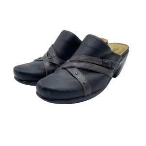 NAOT Mules Womens 41 US 10 Delight Genuine Leather Comfort Slip On Shoes Black